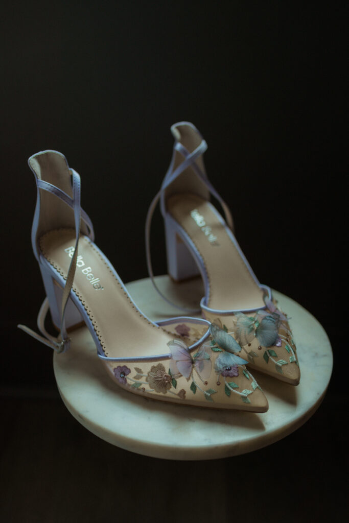 Garden inspired wedding shoes