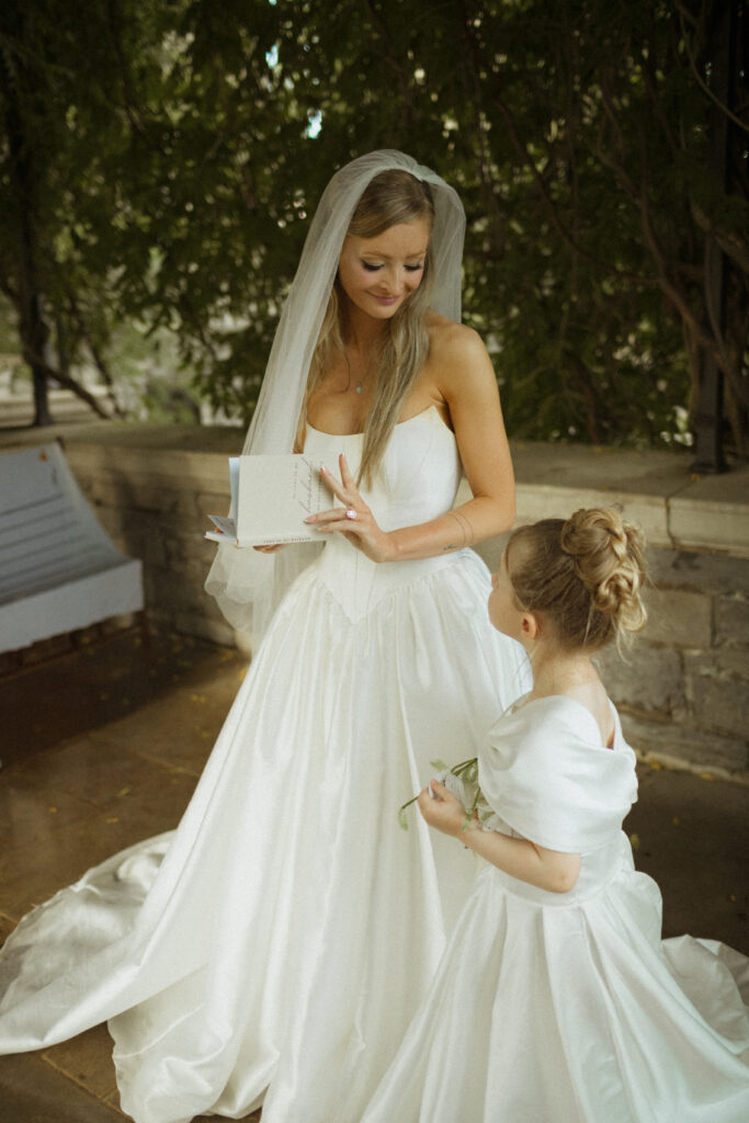 Cheekwood wedding venue ceremony at Wisteria Arbor mother and daughter