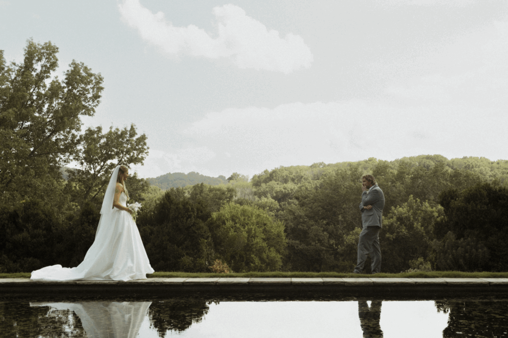 first look at the reflecting pool at Cheekwood Estates 